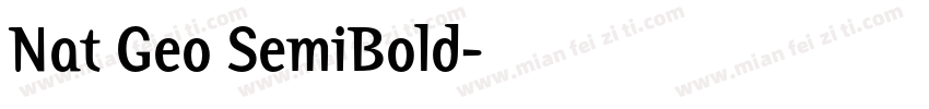 Nat Geo SemiBold字体转换